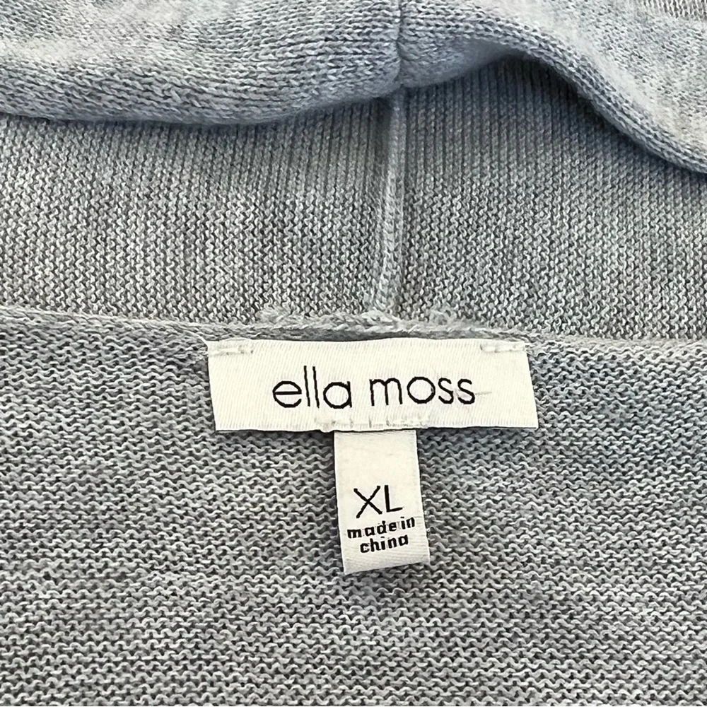 Ella Miss Heather Gray Long Open Front Cardigan Sweater - Picture 11 of 13